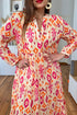 Western Abstract Geometric Printed Maxi Dress